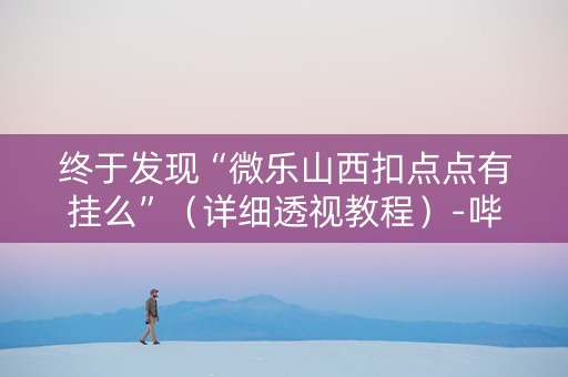 终于发现“微乐山西扣点点有挂么”（详细透视教程）-哔哩哔哩