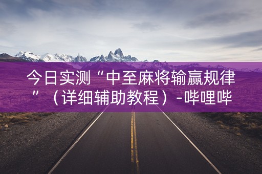 今日实测“中至麻将输赢规律”（详细辅助教程）-哔哩哔哩