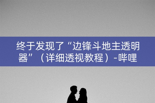 终于发现了“边锋斗地主透明器”（详细透视教程）-哔哩哔哩