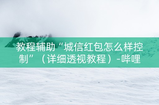 教程辅助“城信红包怎么样控制”（详细透视教程）-哔哩哔哩