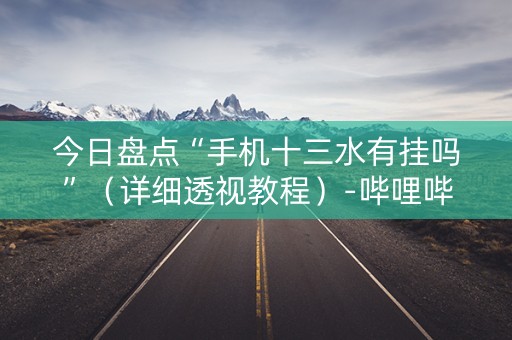 今日盘点“手机十三水有挂吗”（详细透视教程）-哔哩哔哩