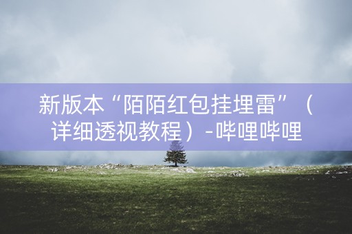 新版本“陌陌红包挂埋雷”（详细透视教程）-哔哩哔哩