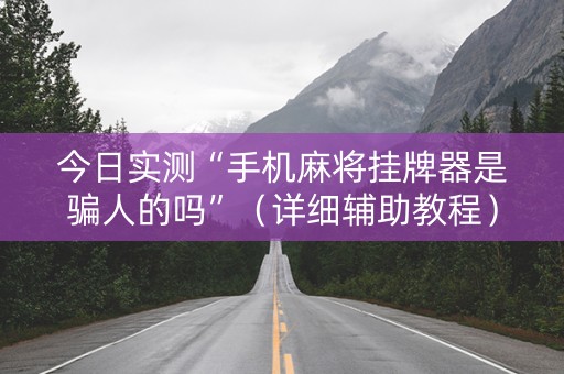今日实测“手机麻将挂牌器是骗人的吗”（详细辅助教程）-哔哩哔哩