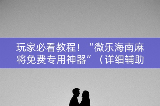 玩家必看教程！“微乐海南麻将免费专用神器”（详细辅助教程）-哔哩哔哩