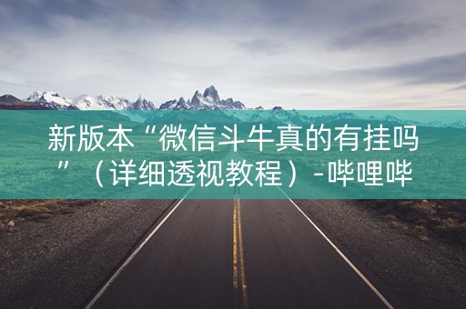 新版本“微信斗牛真的有挂吗”（详细透视教程）-哔哩哔哩