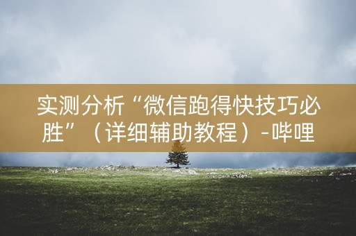实测分析“微信跑得快技巧必胜”（详细辅助教程）-哔哩哔哩