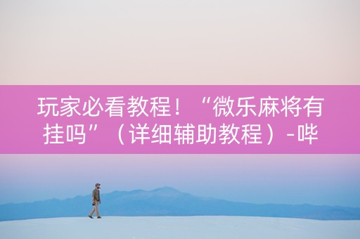玩家必看教程！“微乐麻将有挂吗”（详细辅助教程）-哔哩哔哩