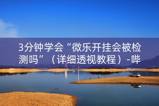 3分钟学会“微乐开挂会被检测吗”（详细透视教程）-哔哩哔哩