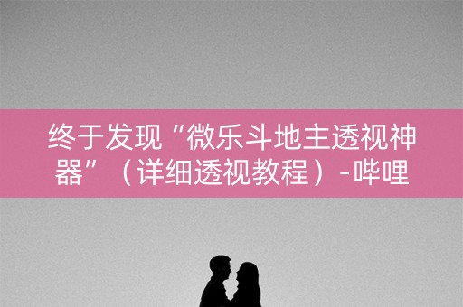 终于发现“微乐斗地主透视神器”（详细透视教程）-哔哩哔哩