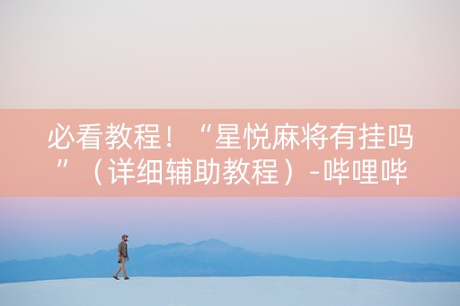 必看教程！“星悦麻将有挂吗”（详细辅助教程）-哔哩哔哩