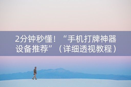 2分钟秒懂！“手机打牌神器设备推荐”（详细透视教程）-哔哩哔哩