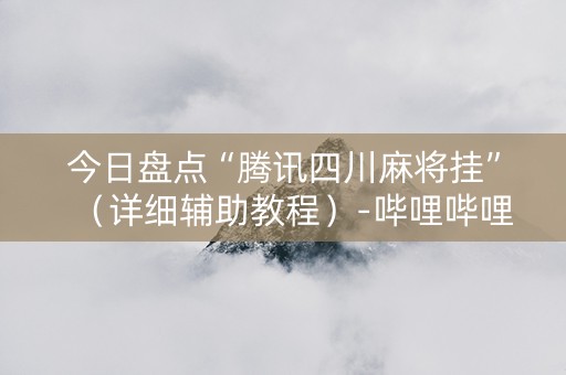 今日盘点“腾讯四川麻将挂”（详细辅助教程）-哔哩哔哩
