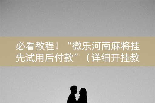 必看教程！“微乐河南麻将挂先试用后付款”（详细开挂教程）-哔哩哔哩