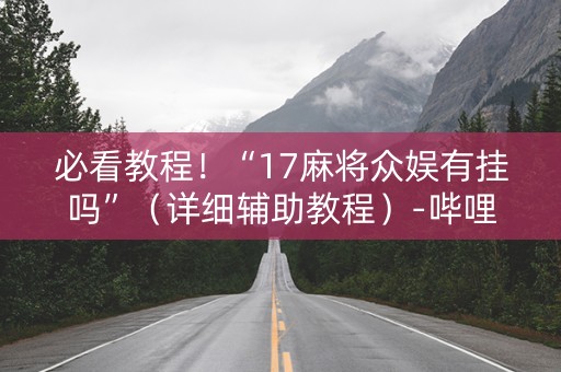 必看教程！“17麻将众娱有挂吗”（详细辅助教程）-哔哩哔哩