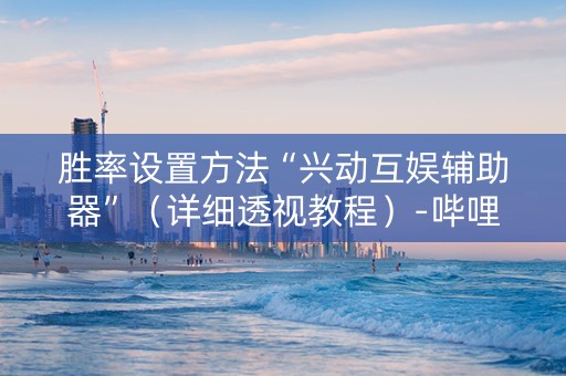 胜率设置方法“兴动互娱辅助器”（详细透视教程）-哔哩哔哩