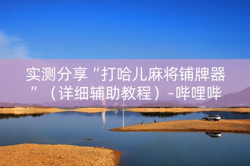 实测分享“打哈儿麻将铺牌器”（详细辅助教程）-哔哩哔哩