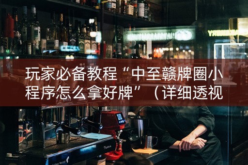 玩家必备教程“中至赣牌圈小程序怎么拿好牌”（详细透视教程）-哔哩哔哩