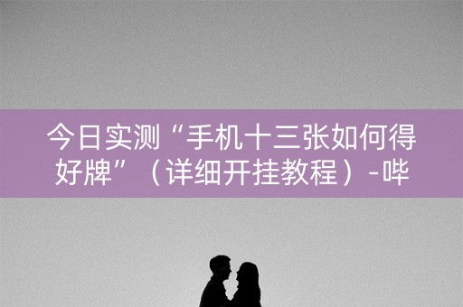 今日实测“手机十三张如何得好牌”（详细开挂教程）-哔哩哔哩