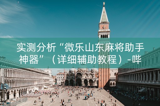 实测分析“微乐山东麻将助手神器”（详细辅助教程）-哔哩哔哩
