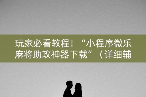 玩家必看教程！“小程序微乐麻将助攻神器下载”（详细辅助教程）-哔哩哔哩