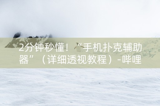 2分钟秒懂！“手机扑克辅助器”（详细透视教程）-哔哩哔哩
