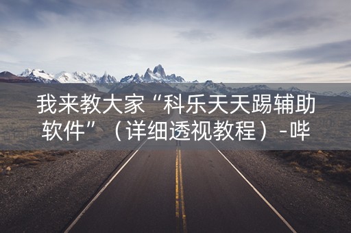 我来教大家“科乐天天踢辅助软件”（详细透视教程）-哔哩哔哩