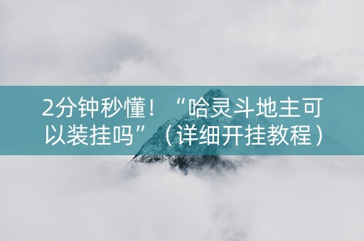2分钟秒懂！“哈灵斗地主可以装挂吗”（详细开挂教程）-哔哩哔哩