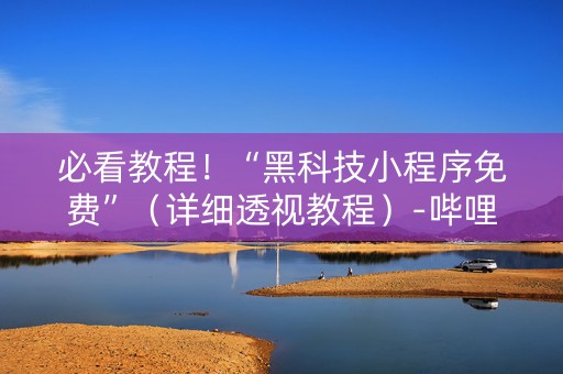 必看教程！“黑科技小程序免费”（详细透视教程）-哔哩哔哩
