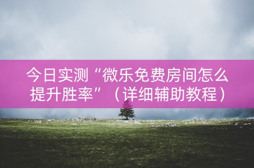 今日实测“微乐免费房间怎么提升胜率”（详细辅助教程）-哔哩哔哩