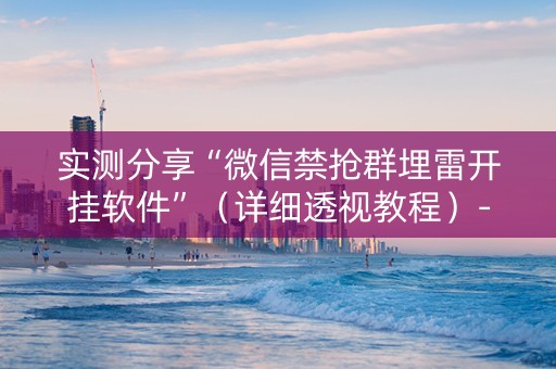 实测分享“微信禁抢群埋雷开挂软件”（详细透视教程）-哔哩哔哩