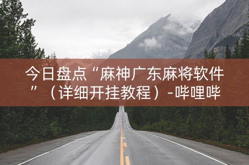 今日盘点“麻神广东麻将软件”（详细开挂教程）-哔哩哔哩