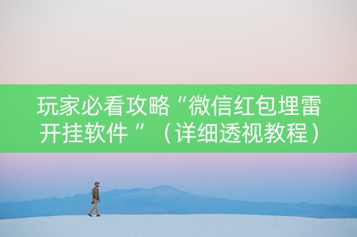 玩家必看攻略“微信红包埋雷开挂软件 ”（详细透视教程）-哔哩哔哩