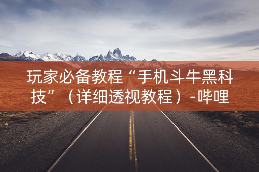玩家必备教程“手机斗牛黑科技”（详细透视教程）-哔哩哔哩