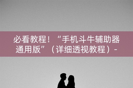 必看教程！“手机斗牛辅助器通用版”（详细透视教程）-哔哩哔哩