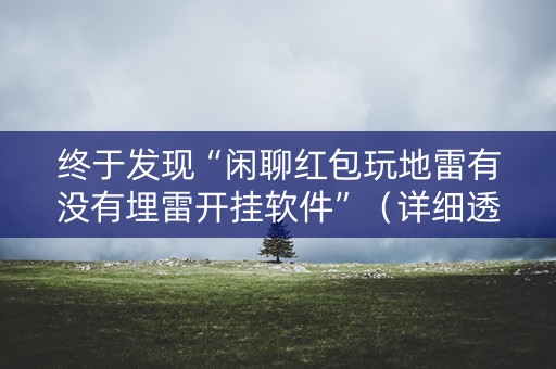 终于发现“闲聊红包玩地雷有没有埋雷开挂软件”（详细透视教程）-哔哩哔哩