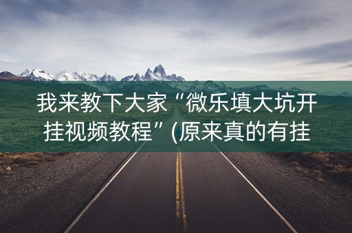 我来教下大家“微乐填大坑开挂视频教程”(原来真的有挂)-知乎