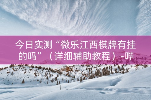 今日实测“微乐江西棋牌有挂的吗”（详细辅助教程）-哔哩哔哩