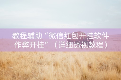 教程辅助“微信红包开挂软件作弊开挂”（详细透视教程）-哔哩哔哩