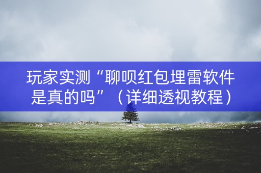 玩家实测“聊呗红包埋雷软件是真的吗”（详细透视教程）-哔哩哔哩