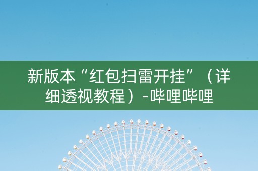 新版本“红包扫雷开挂”（详细透视教程）-哔哩哔哩