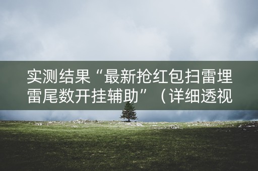 实测结果“最新抢红包扫雷埋雷尾数开挂辅助”（详细透视教程）-哔哩哔哩