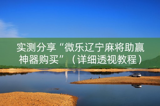 实测分享“微乐辽宁麻将助赢神器购买”（详细透视教程）-哔哩哔哩