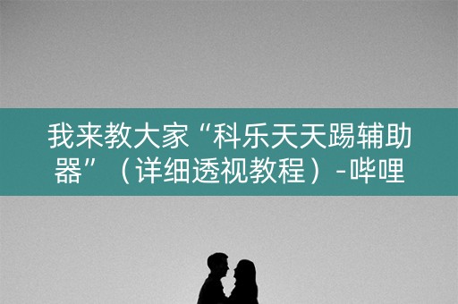 我来教大家“科乐天天踢辅助器”（详细透视教程）-哔哩哔哩