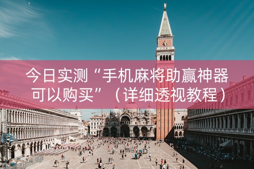 今日实测“手机麻将助赢神器可以购买”（详细透视教程）-哔哩哔哩