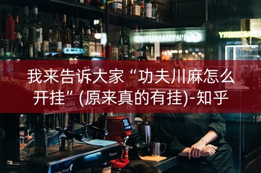 我来告诉大家“功夫川麻怎么开挂”(原来真的有挂)-知乎