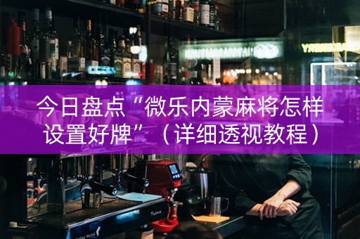 今日盘点“微乐内蒙麻将怎样设置好牌”（详细透视教程）-哔哩哔哩