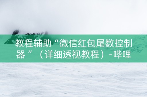 详细阅读:教程辅助“微信红包尾数控制器 ”(详细透视教程)-哔哩哔哩 教程辅助“微信红包尾数控制器 ”(详细透视教程)-哔哩哔哩
