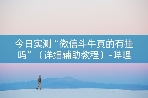 今日实测“微信斗牛真的有挂吗”（详细辅助教程）-哔哩哔哩