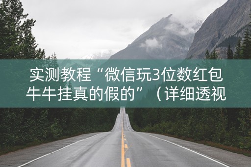 实测教程“微信玩3位数红包牛牛挂真的假的”（详细透视教程）-哔哩哔哩