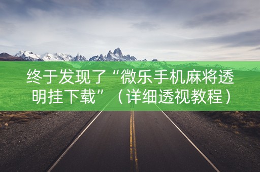 终于发现了“微乐手机麻将透明挂下载”（详细透视教程）-哔哩哔哩